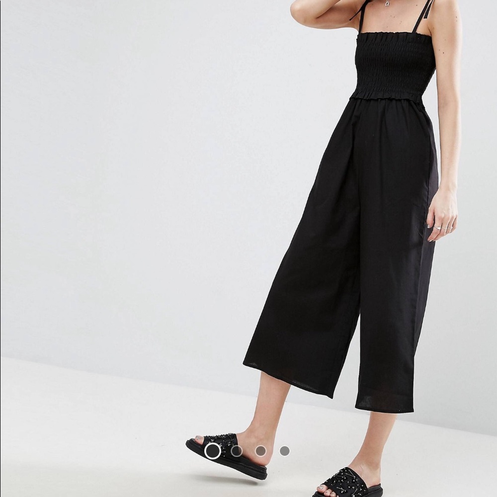 BLACK COTTON JUMPSUIT
